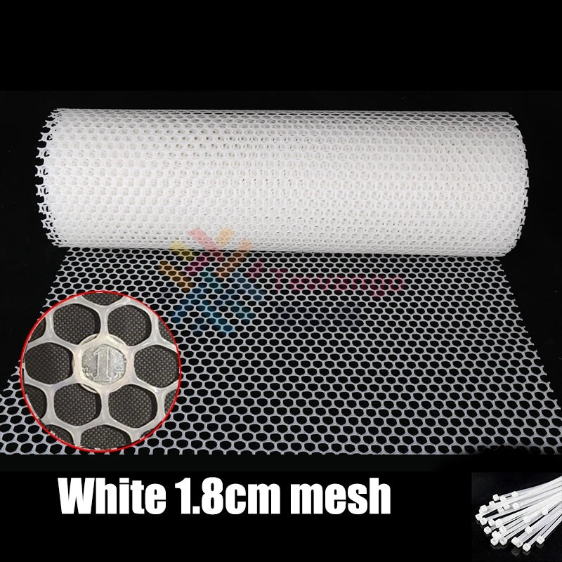 Tewango Anti-Falling Network For Cat Pet Balcony Safety Fence DIY Plastic Mesh Net Stairs Protection 0.8/1.2/1.8cm Grid