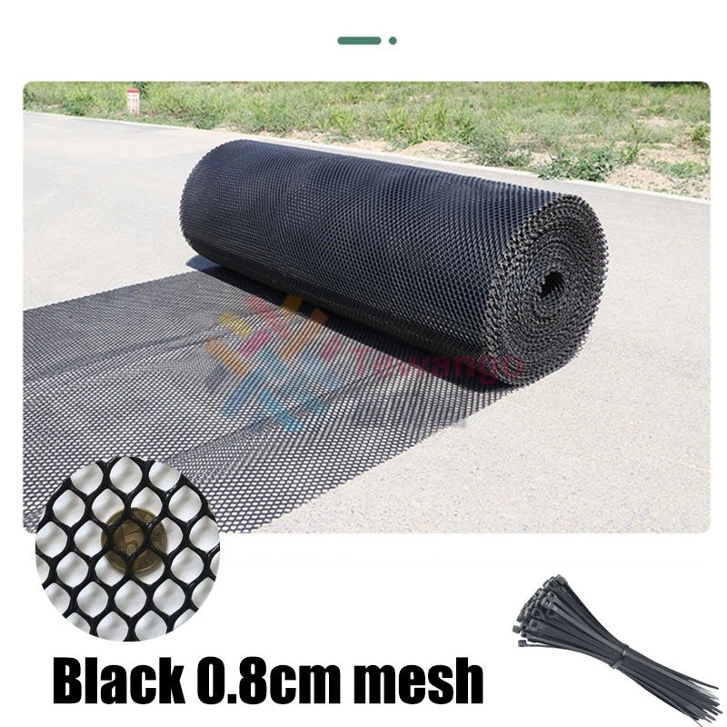 Tewango Anti-Falling Network For Cat Pet Balcony Safety Fence DIY Plastic Mesh Net Stairs Protection 0.8/1.2/1.8cm Grid