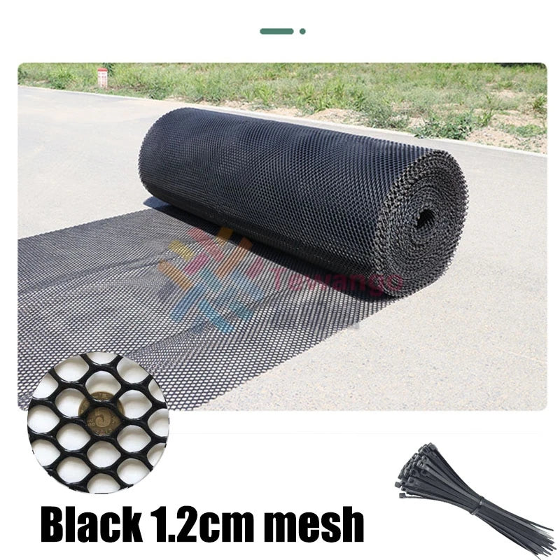 Tewango Anti-Falling Network For Cat Pet Balcony Safety Fence DIY Plastic Mesh Net Stairs Protection 0.8/1.2/1.8cm Grid