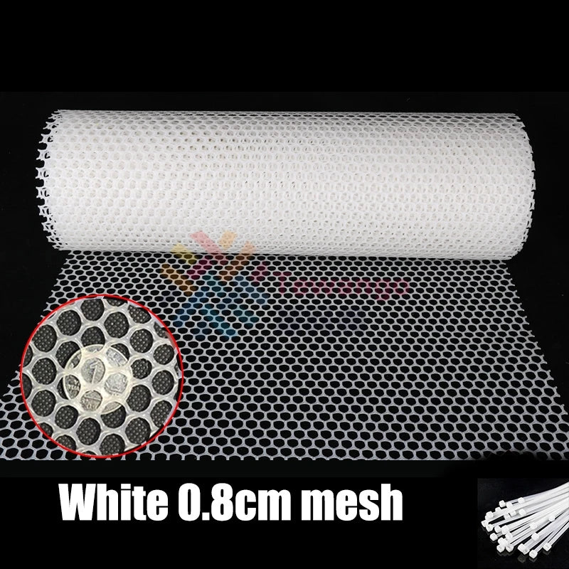 Tewango Anti-Falling Network For Cat Pet Balcony Safety Fence DIY Plastic Mesh Net Stairs Protection 0.8/1.2/1.8cm Grid