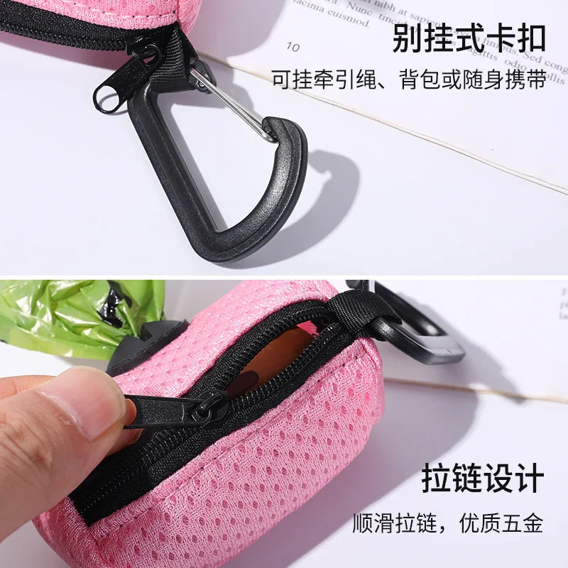 강아지 배변패드 Dog Poop Bag Carrier Portable Pet Waste Bag Dispenser Hangingable for Dogs Walking Garbage Bags Dispensers Pet Supplies