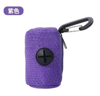 강아지 배변패드 Dog Poop Bag Carrier Portable Pet Waste Bag Dispenser Hangingable for Dogs Walking Garbage Bags Dispensers Pet Supplies
