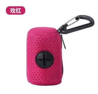 강아지 배변패드 Dog Poop Bag Carrier Portable Pet Waste Bag Dispenser Hangingable for Dogs Walking Garbage Bags Dispensers Pet Supplies