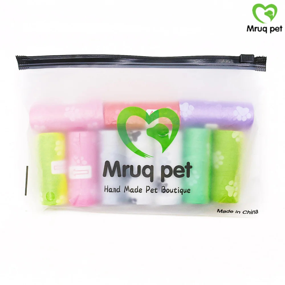 20/30PCS Pet Poop Bag Outdoor Dog Pick-up Bag Solid Color Garbage Bag For Dogs and Cats Portable Pet Clean Dog Trash Bag