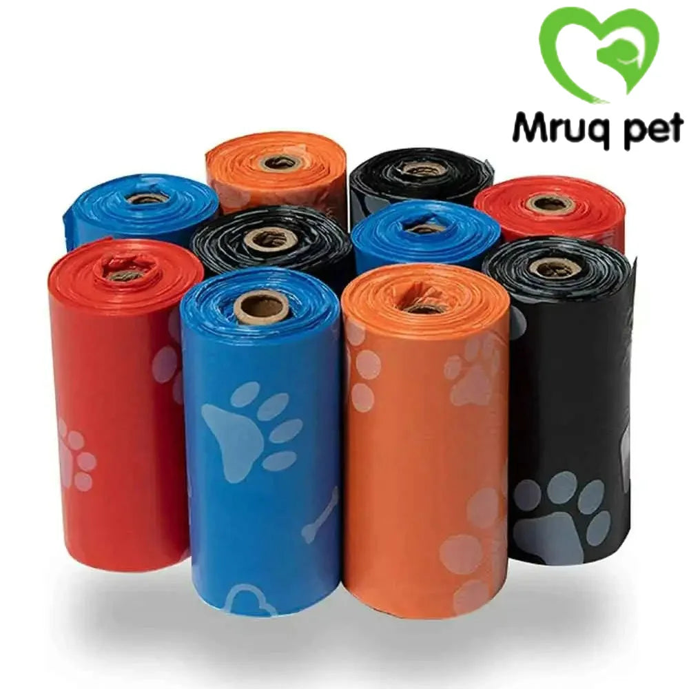 20/30PCS Pet Poop Bag Outdoor Dog Pick-up Bag Solid Color Garbage Bag For Dogs and Cats Portable Pet Clean Dog Trash Bag