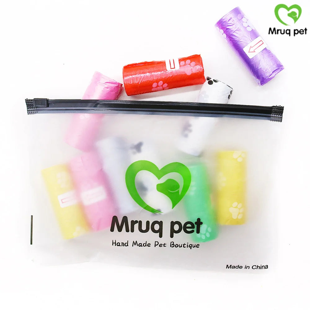 20/30PCS Pet Poop Bag Outdoor Dog Pick-up Bag Solid Color Garbage Bag For Dogs and Cats Portable Pet Clean Dog Trash Bag