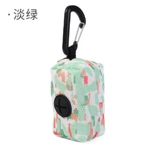 강아지 배변패드 Dog Poop Bag Carrier Portable Pet Waste Bag Dispenser Hangingable for Dogs Walking Garbage Bags Dispensers Pet Supplies