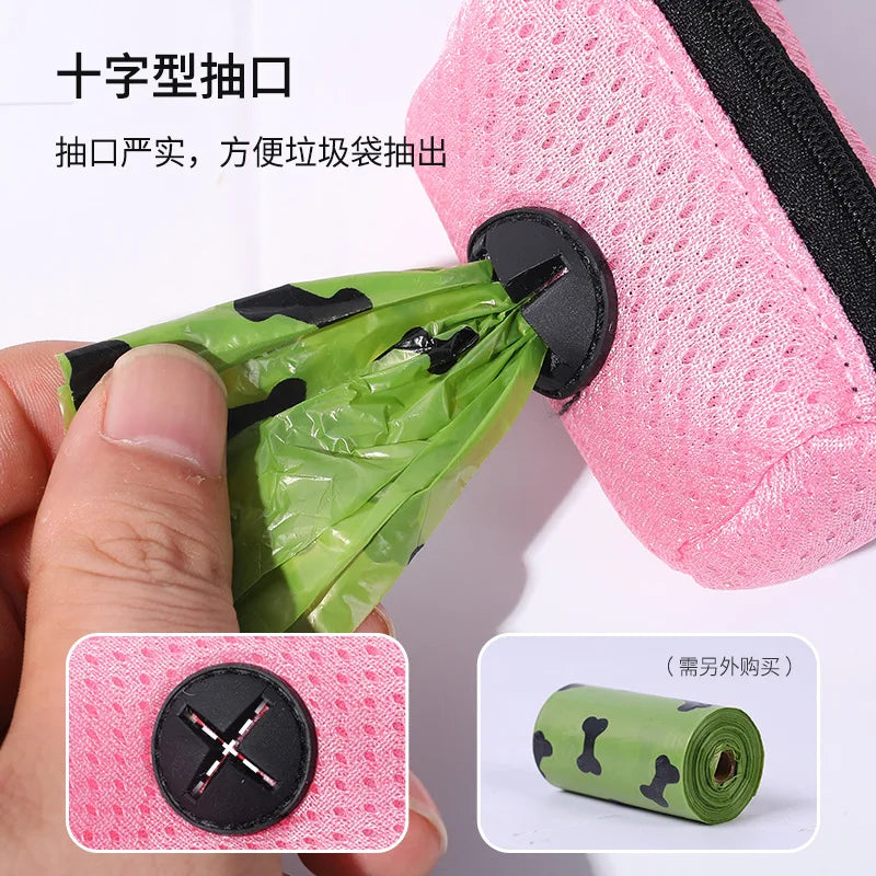 강아지 배변패드 Dog Poop Bag Carrier Portable Pet Waste Bag Dispenser Hangingable for Dogs Walking Garbage Bags Dispensers Pet Supplies