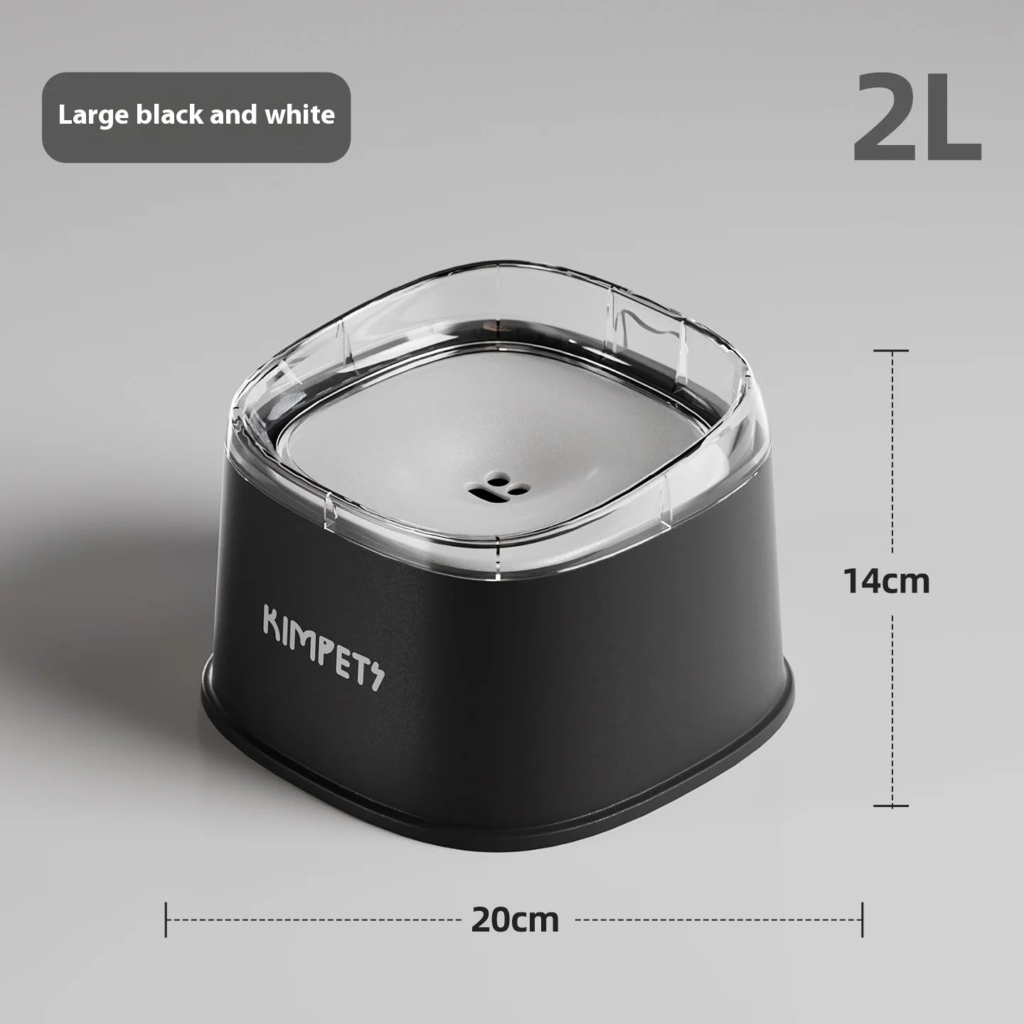 2L Floating Dog Cat Bowl - Dry-Chin Technology, No Splash Water Dish with Stable Base for Mess-Free Drinking