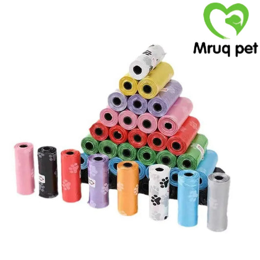 20/30PCS Pet Poop Bag Outdoor Dog Pick-up Bag Solid Color Garbage Bag For Dogs and Cats Portable Pet Clean Dog Trash Bag
