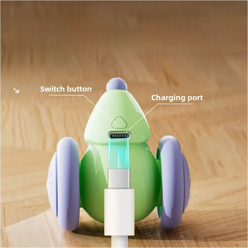Interactive Cat Toy Electric Mouse Car Automatic Teaser kitten Pet Toys Rechargeable Intelligent Obstacle Avoidance Cat Car Toy