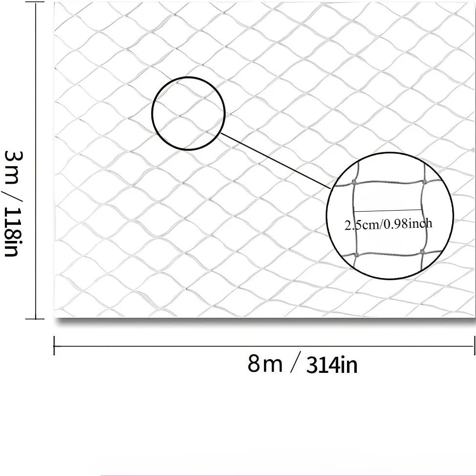 1set Different Sizes Transparent Cat Safety Net with Accessories for Balcony and Stairs - Prevents Pet Falls and Escapes