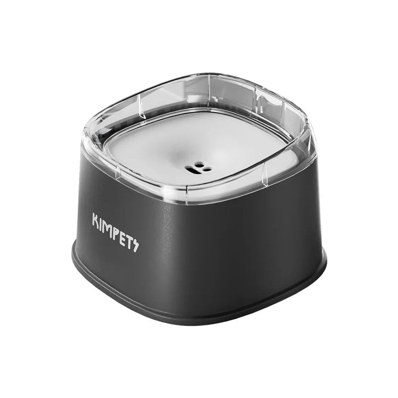2L Floating Dog Cat Bowl - Dry-Chin Technology, No Splash Water Dish with Stable Base for Mess-Free Drinking