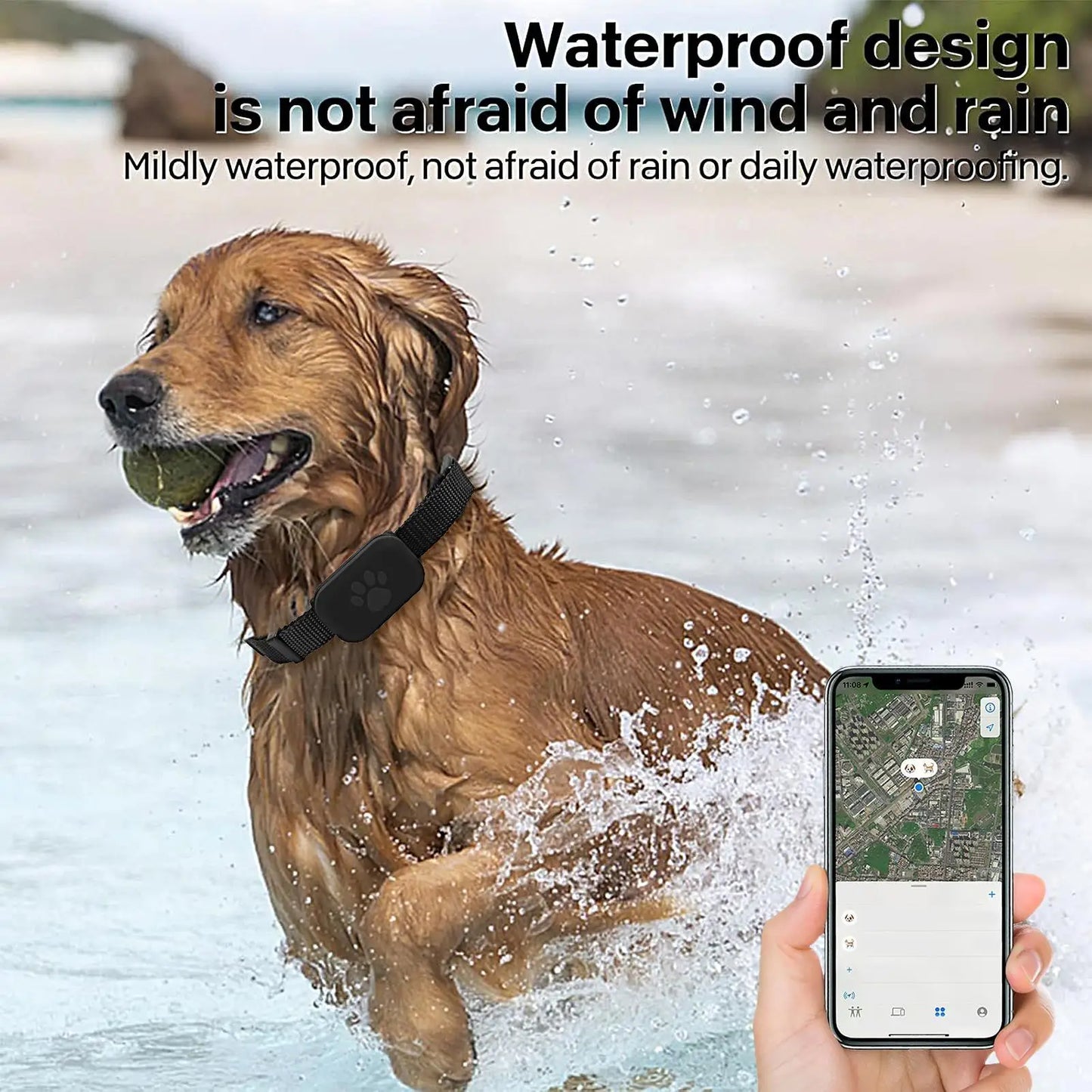 Pet GPS Trackers with Adjustable Collar No Subscription Dog & Cat Locator Long-Lasting Battery Puppy Kitten Locate Supplies