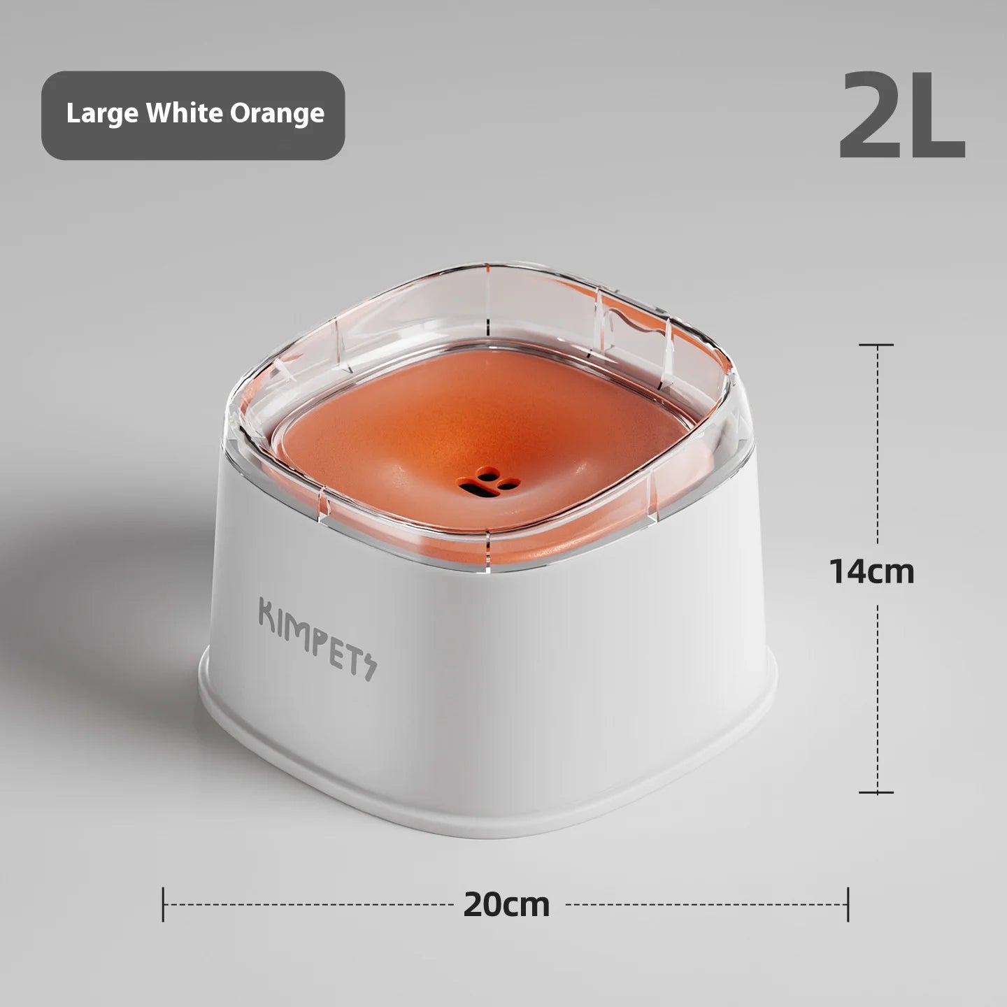 2L Floating Dog Cat Bowl - Dry-Chin Technology, No Splash Water Dish with Stable Base for Mess-Free Drinking